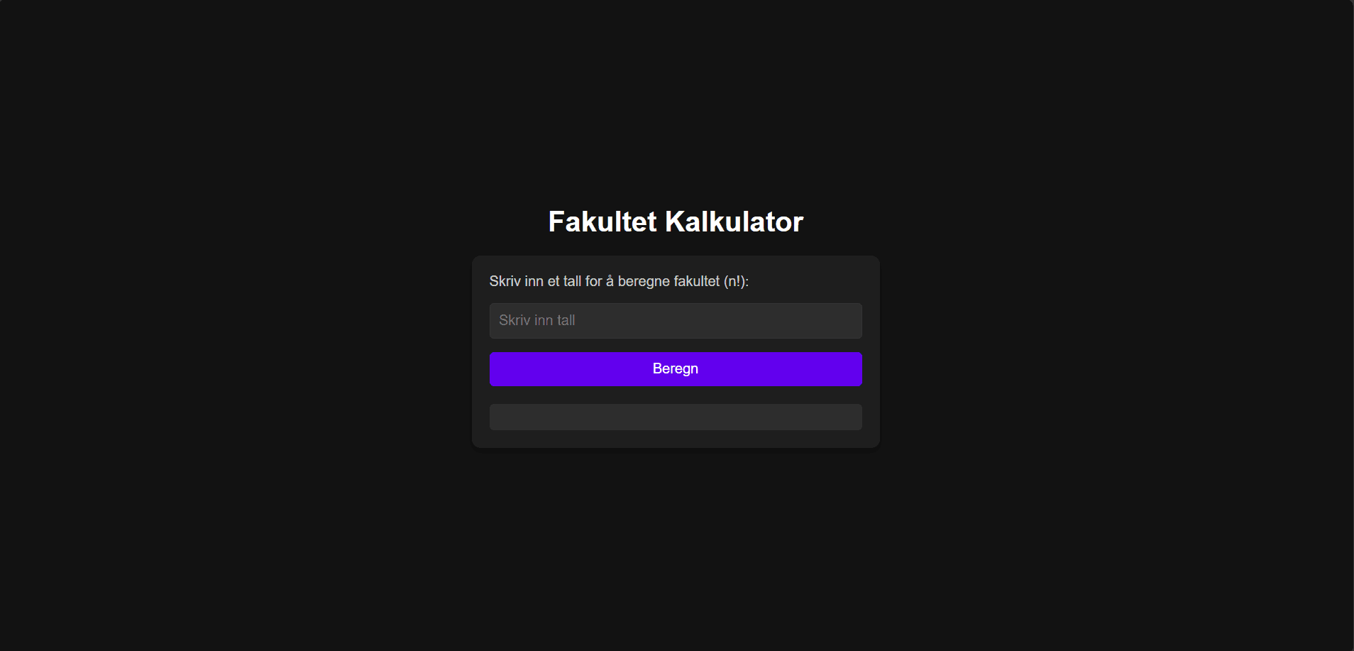 Fakultet Kalkulator